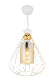 Single Tulip White Modern Downward Facing Chandelier
