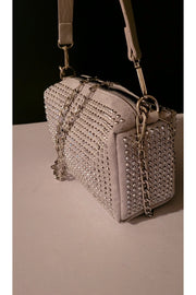 Bhm Gray Stone Chain Strap Hand And Shoulder Bag