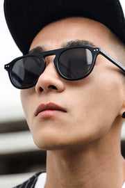 Unisex Vintage Style Black Sunglasses