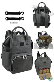 Paris Mother Baby Bag Gray