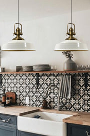 White Noble Double Chandelier Antique Headboard Retro Pendant Lamp Kitchen Living Room Cafe Chandeliers