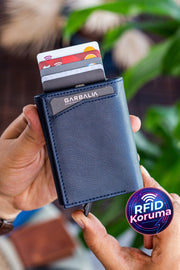 Navy Blue Men'S Card Holder Wallet 40661110501
