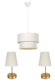 Bedroom Lighting Set Cream
