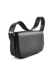 Selen Black Covered Baguette Bag