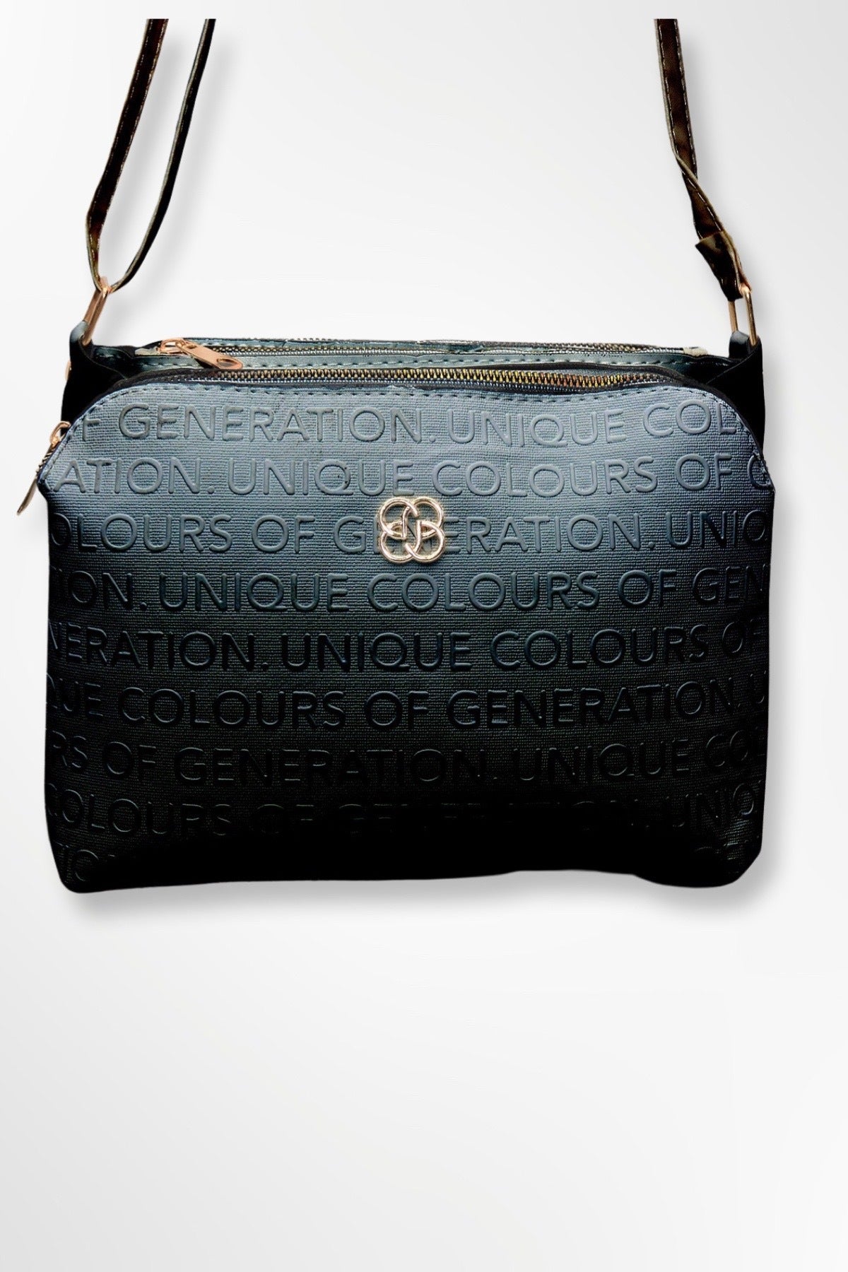 Women'S Bag Black Three Part Shoulder Cross Strap Gogus Bag (A Quality)