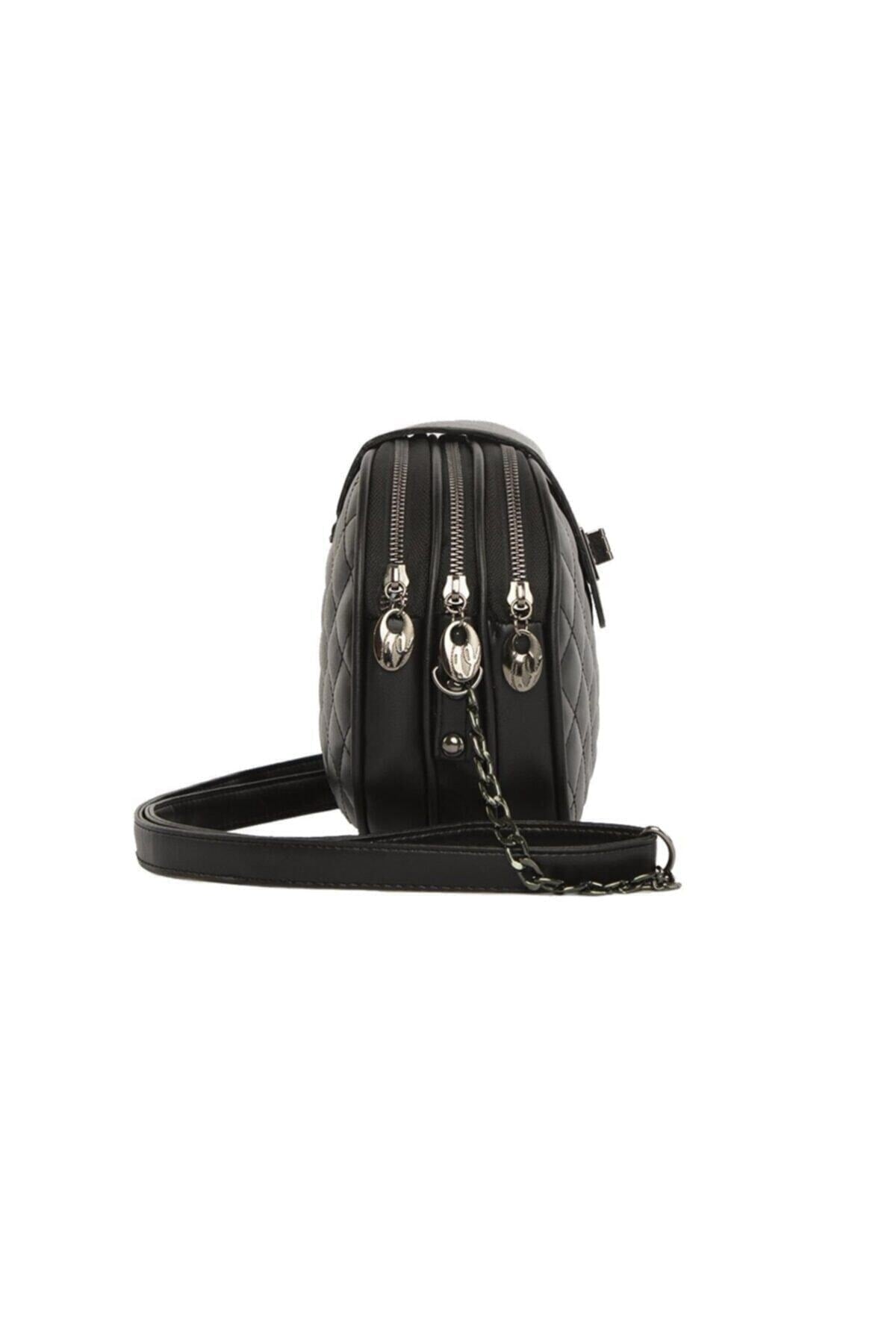 Women'S Black 3 Eyes Ziplock And Zipper Bag