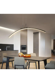 Modern Smart Line Pendant Lamp with 3 Colors Lighting Led / 120 Cm / Anthracite Case - Swordslife