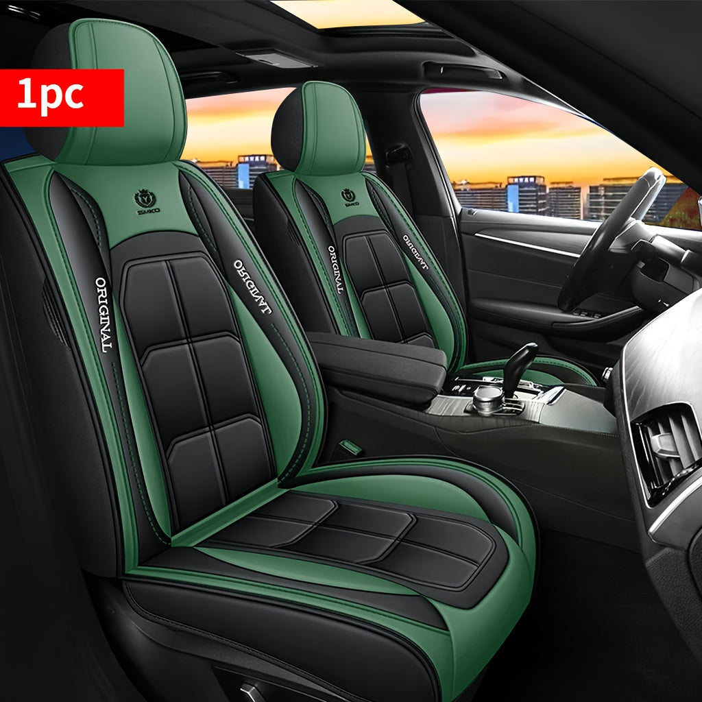 1pc/2pcs Luxury PU Leather Car Seat Covers