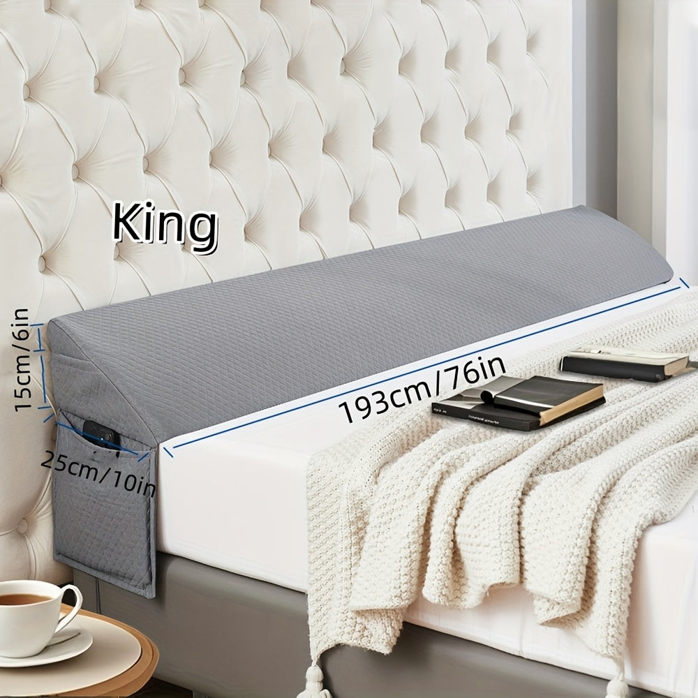 [Wedge Pillow, Gap Filler] Bed Wedge Pillow - Gap Filler for Headboard or Wall, Backrest Sleeping Pillow
