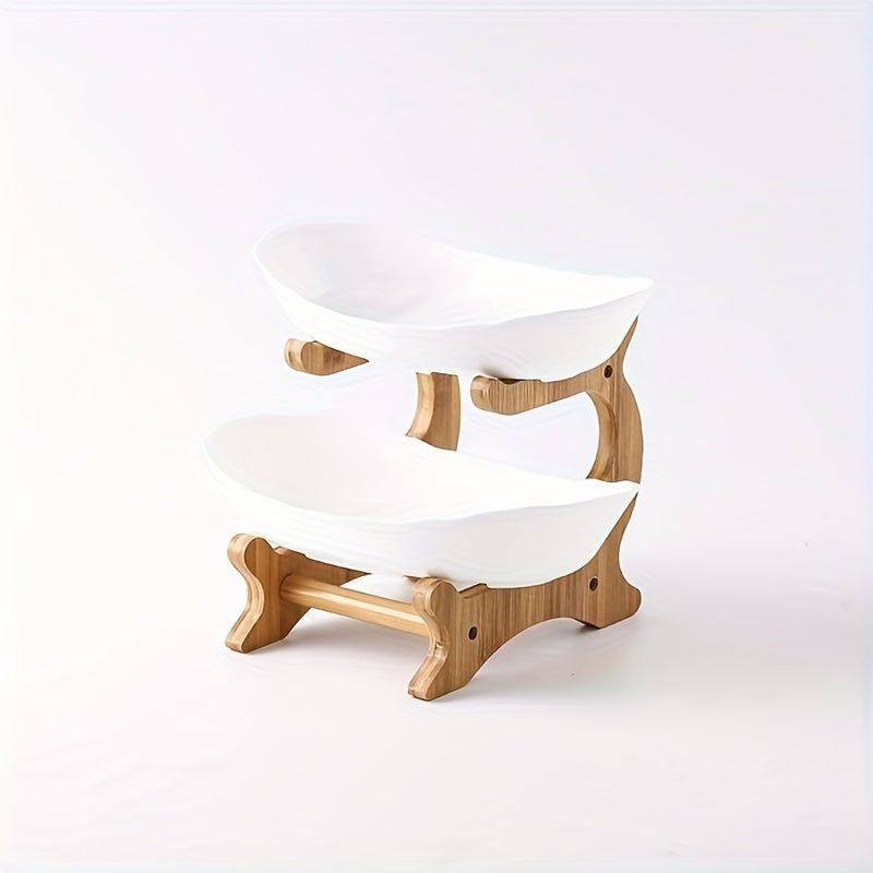 2-Tier or 3-Tier Heavy-Duty Plastic Fruit Stand with Curved Shelves