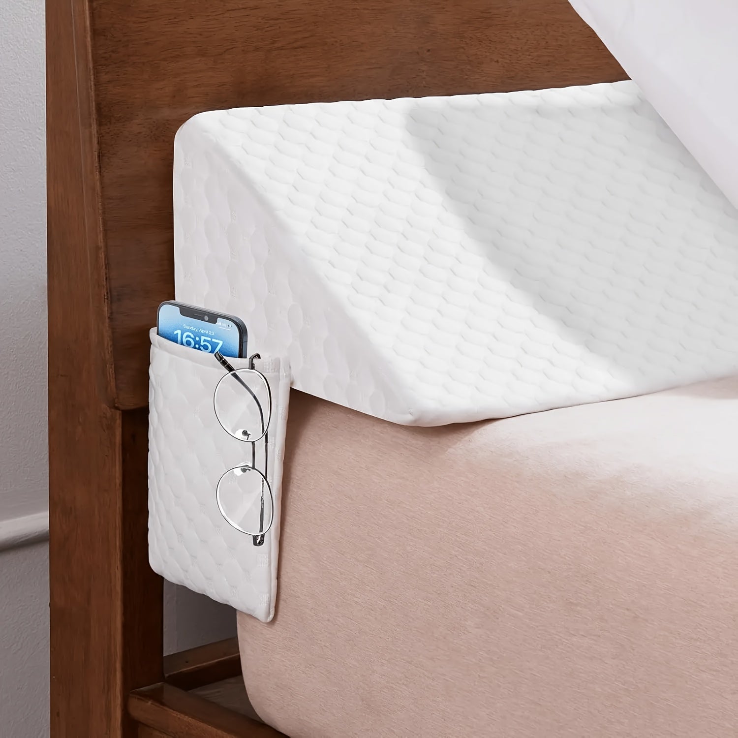 [Wedge Pillow, Gap Filler] Bed Wedge Pillow - Gap Filler for Headboard or Wall, Backrest Sleeping Pillow