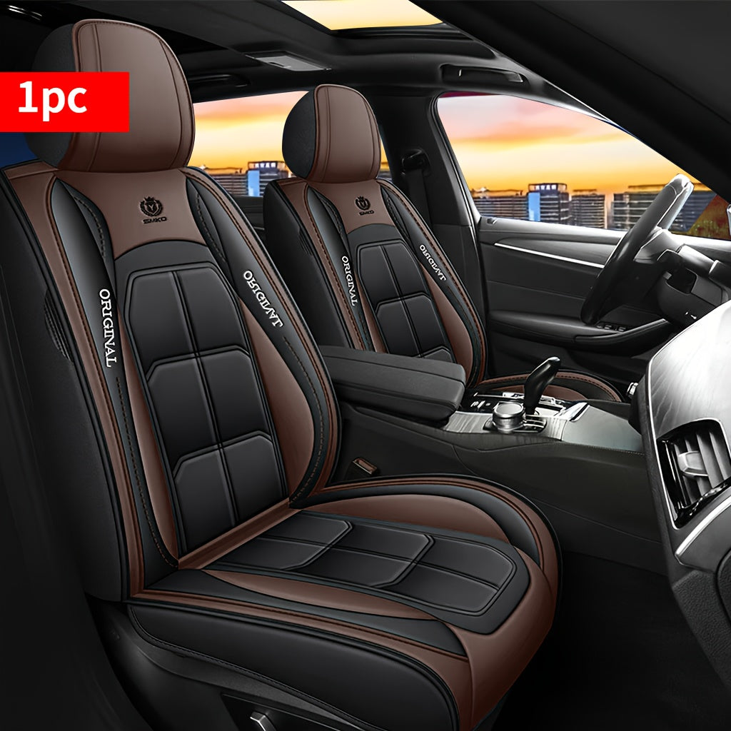 1pc/2pcs Luxury PU Leather Car Seat Covers
