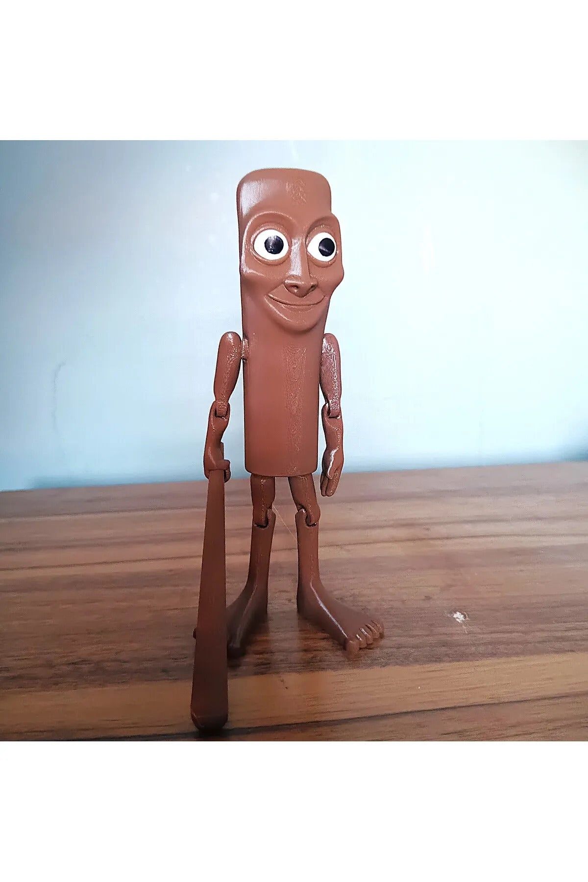 Tung Tung Tung Sahur Figürü – 10.5 cm Sağlıklı PETG malzemeden brainrot Hareketli 3D Dekoratif Figür