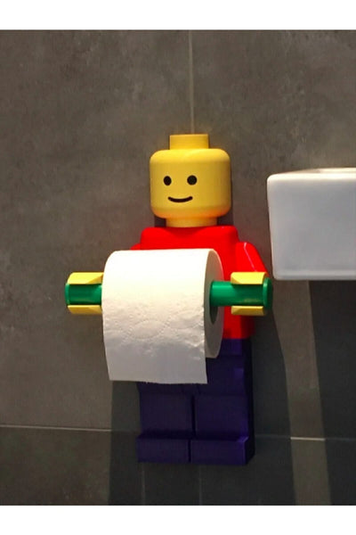 Blok Figür Temalı Tuvalet Kağıtlığı (Büyük Boy, Dekoratif)