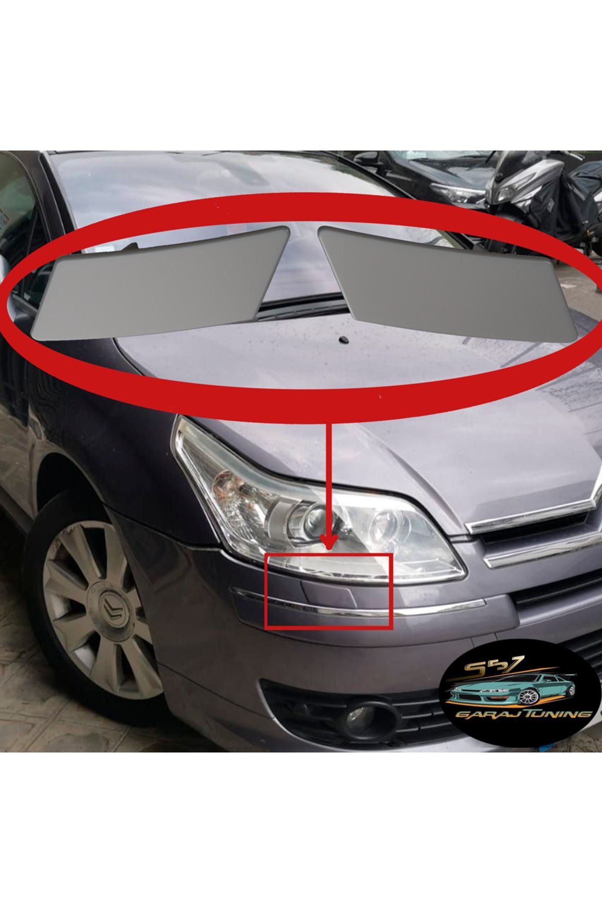 Citroen C4 headlight washer cover LEFT (DRIVER SIDE)