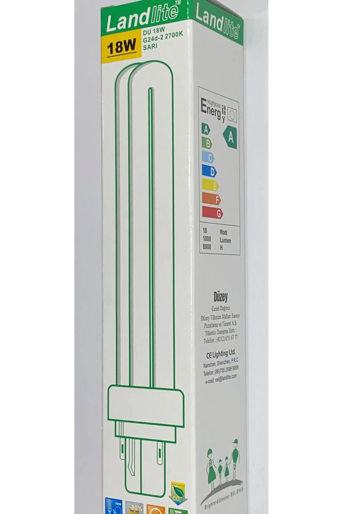 18W 827 2pin Plc Sarı Ampul 2700 Kelvin (10 parça)