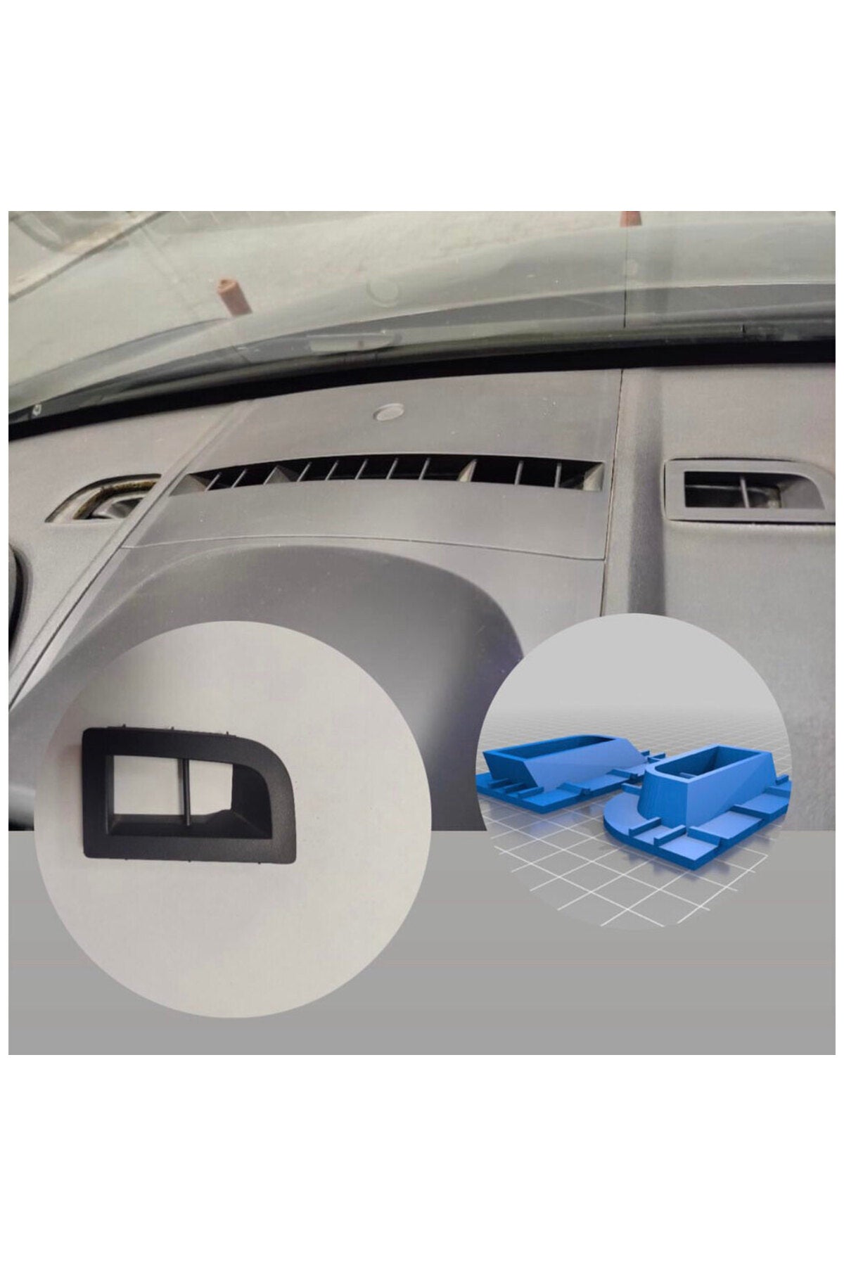 Megane 2 Uyumlu (2004-2009) ön cam ızgarası Sağ-Sol Takım