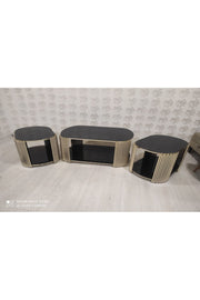 DEMOUNTED STAR COFFEE TABLE 2+1, GOLD NICKELAGE