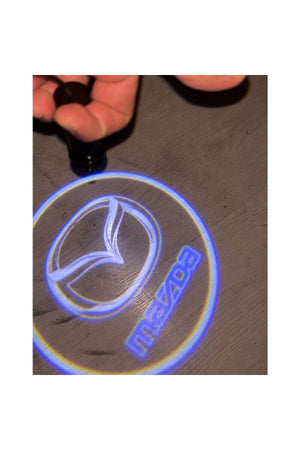 Under-door logo fixing device