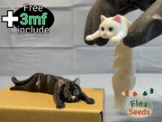 Kenara Tutunan Eklemli Kedi Figürü – 3D Baskılı