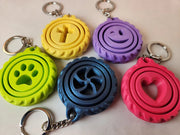 Jiroskopik Dönen Halka Anahtarlık – 3D Baskılı Fidget Oyuncağı