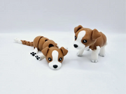 Eklemli Beagle Köpek Figürü – Esnek 3D Baskılı Anahtarlık