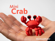 Eklemli Mini Yengeç Figürü – 3D Baskılı Anahtarlık