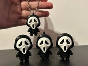 Korku Maskeli Hayalet Mini Figür – 3D Baskılı Anahtarlık