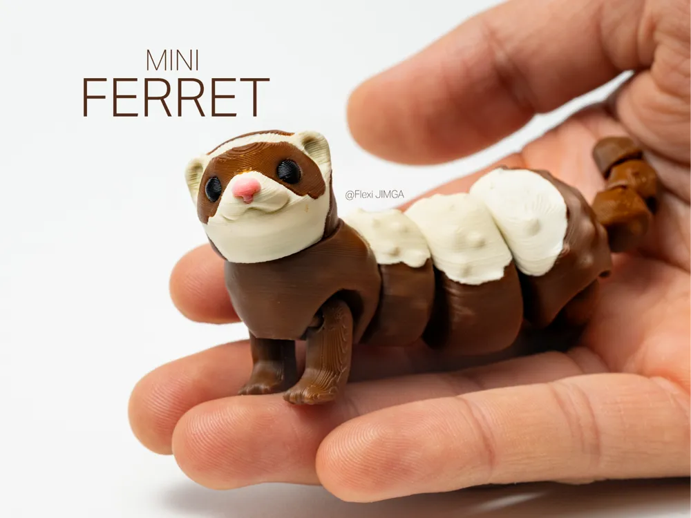 Eklemli Gelincik Figürü – Esnek 3D Baskılı Anahtarlık