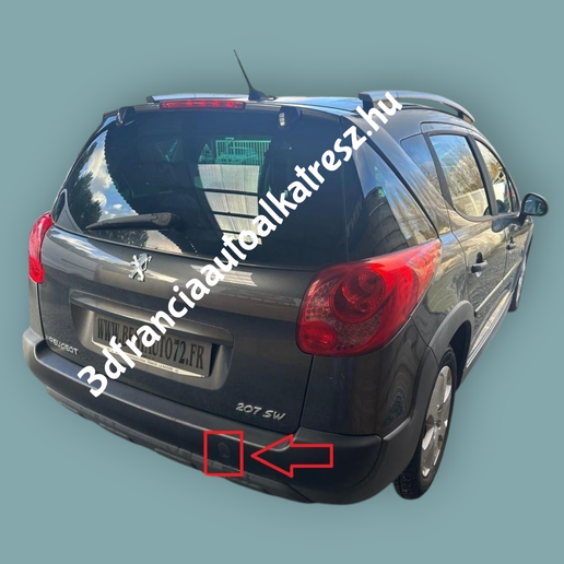 Peugeot 207 SW Arka Bumper Çekme Gözü Kapağı