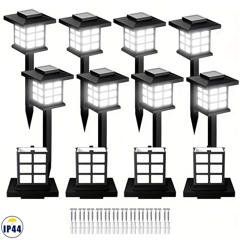 24/12/6 Solar Outdoor Lights, 600mA Solar Path Lights, 10 Hours Long-lasting LED Landscape Lighting Outdoor Solar Path Lights, Solar Garden Lights, Outdoor Waterproof Solar Path Lights, Suitable...