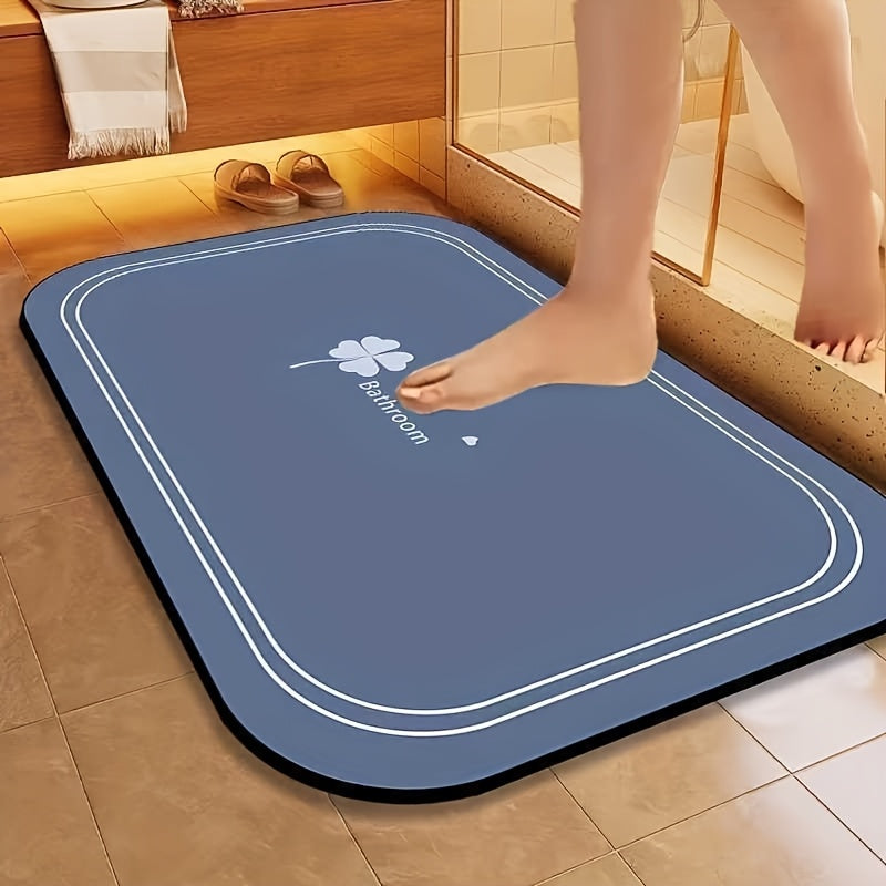 1pc Quick Dry Bathroom Mat, Pet Feeding Mat, Super Absorbent Diatomite Bath Mat, Non-slip And Water-absorbing Floor Mat, Soft And Comfortable Bathroom Mat, Suitable For Bathroom, Shower, Laundry...