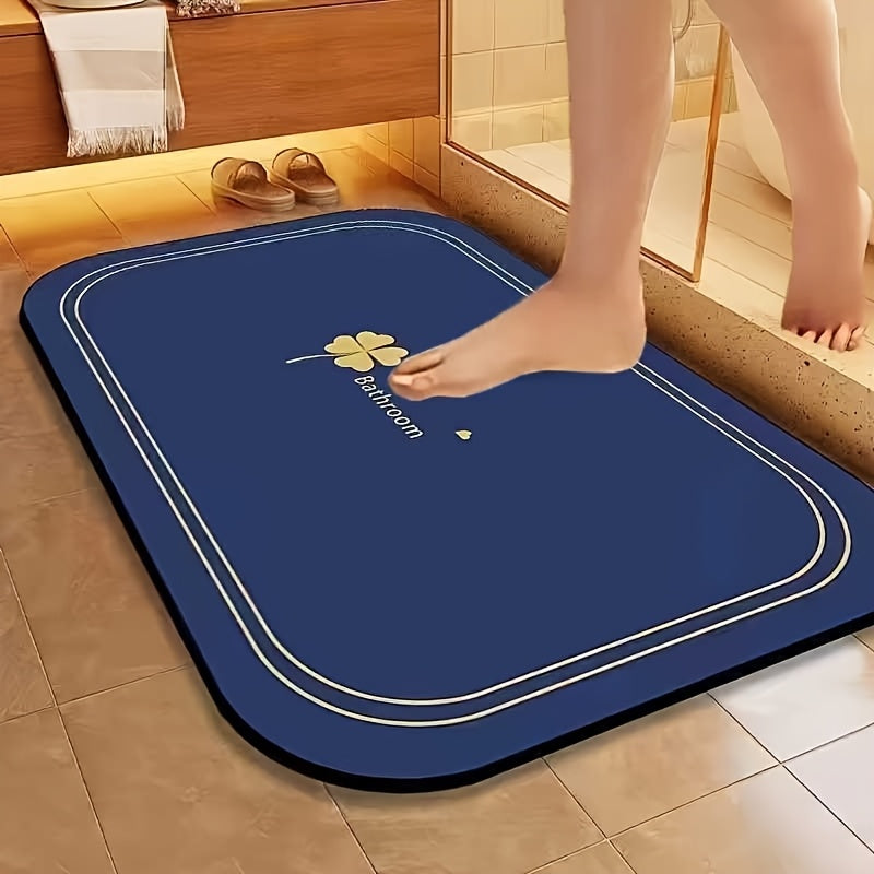 1pc Quick Dry Bathroom Mat, Pet Feeding Mat, Super Absorbent Diatomite Bath Mat, Non-slip And Water-absorbing Floor Mat, Soft And Comfortable Bathroom Mat, Suitable For Bathroom, Shower, Laundry...