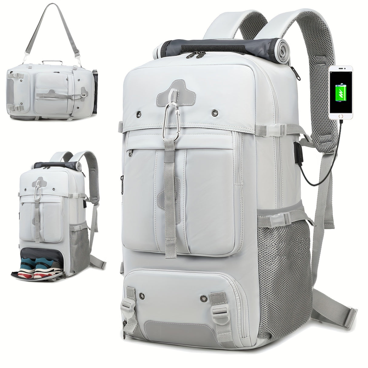 Travel Backpack for Men and Women, Large Carry-On Bag with Shoe Compartment Approved by Airlines, 17-Inch Laptop Backpack, Business Work Gym Weekend Pack