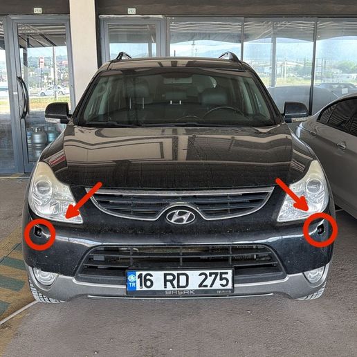 Hyundai ix55 Uyumlu Far Suyu Kapağı