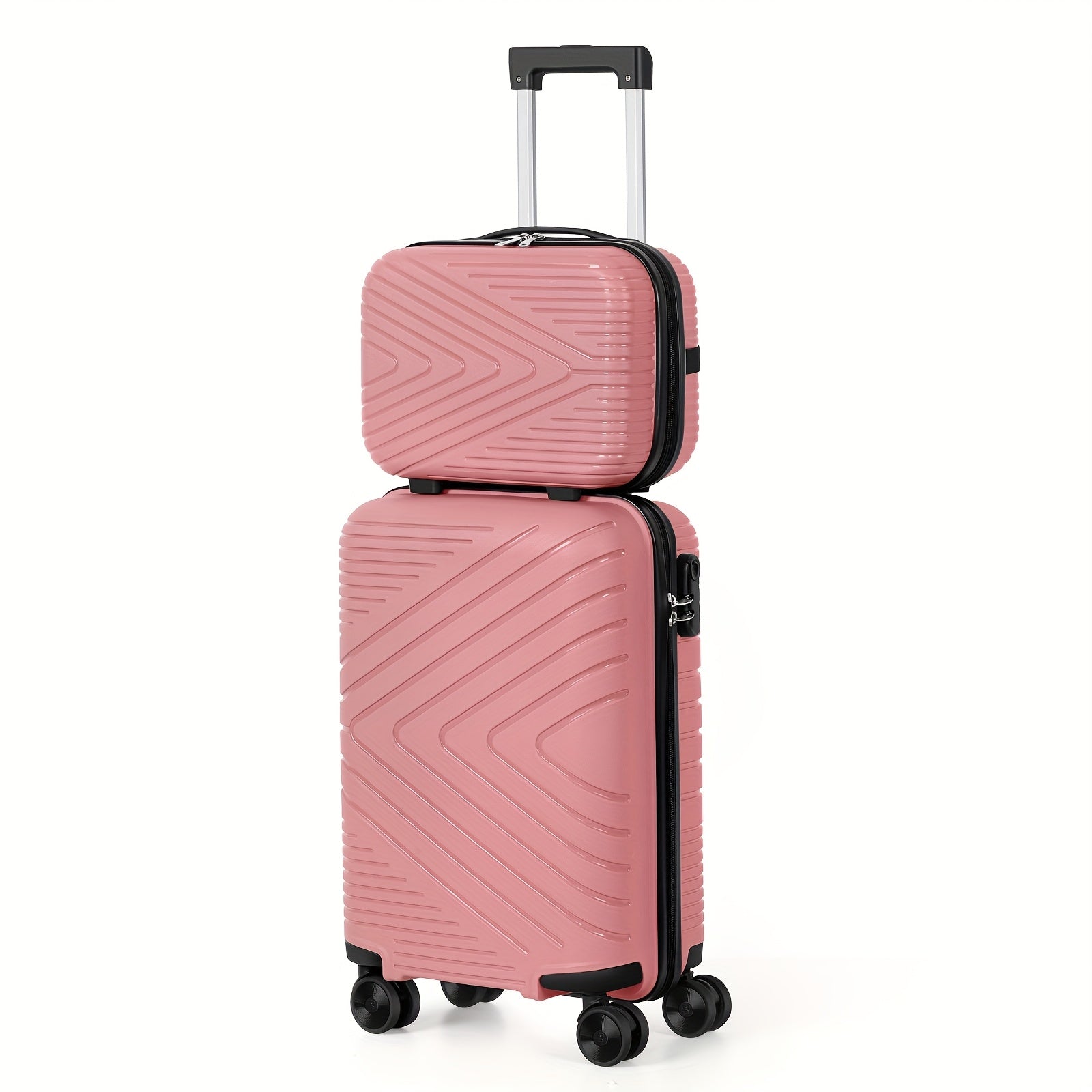 1pc/2pcs Suitcase Set Boarding Luggage Bag, 20inch Satchel Suitcase And 14inch Handbag Can Be Worn Diagonally Across The Trolley Case, with Wheels, Multi-Color Suitcase, for Office, Carryon...