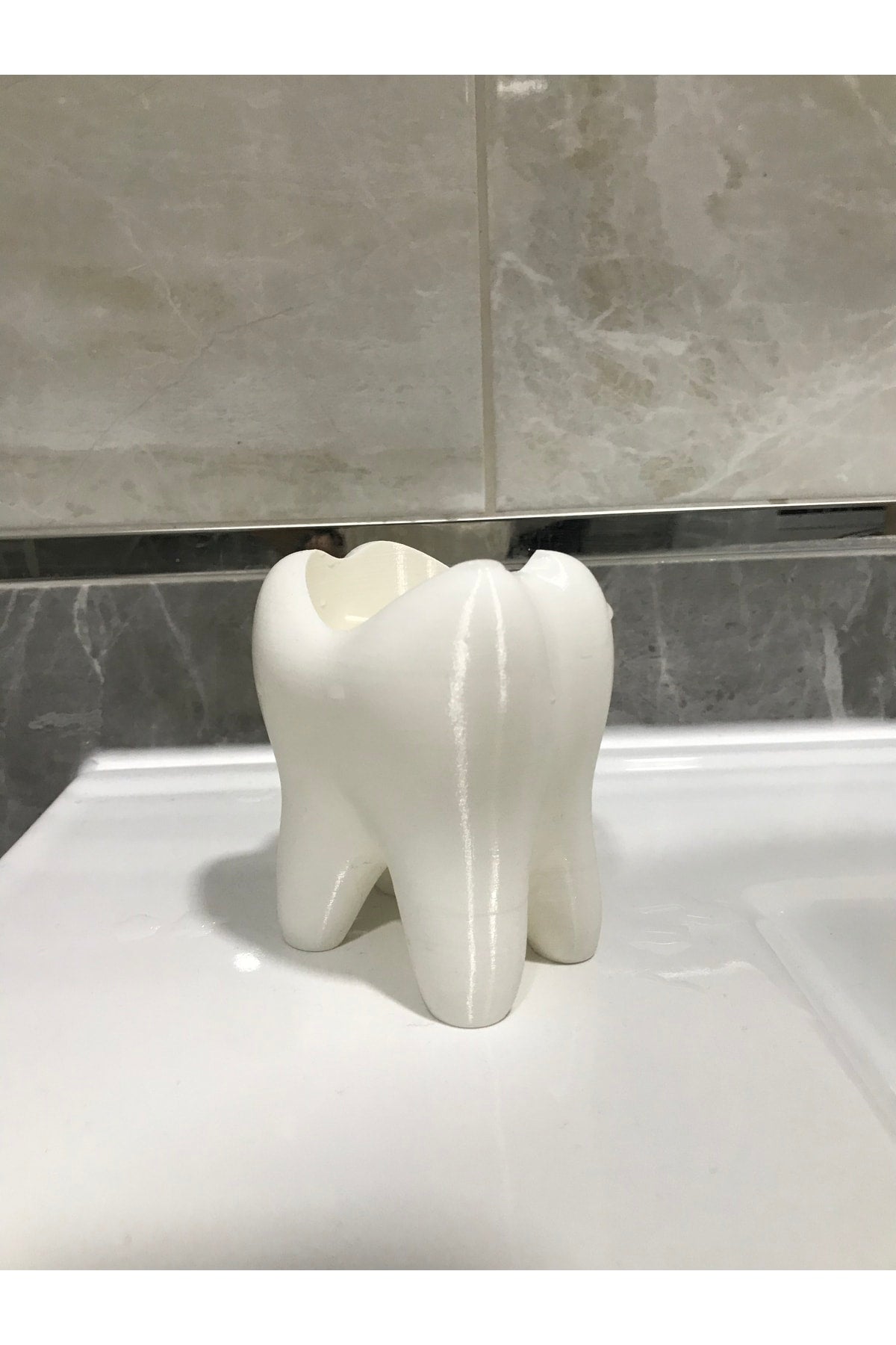 Diş Şeklinde 4 Bölmeli Diş Fırçalığı Diş Şeklinde Kalemlik