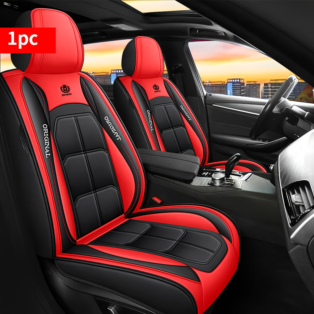 1pc/2pcs Luxury PU Leather Car Seat Covers
