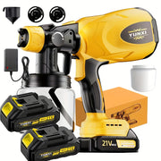 Wireless Spray Gun with Nozzle Rechargeable Battery, Capacity 16.91oz, Suitable for Indoor/outdoor Use On Walls, Wood, Cars, Decks, Furniture