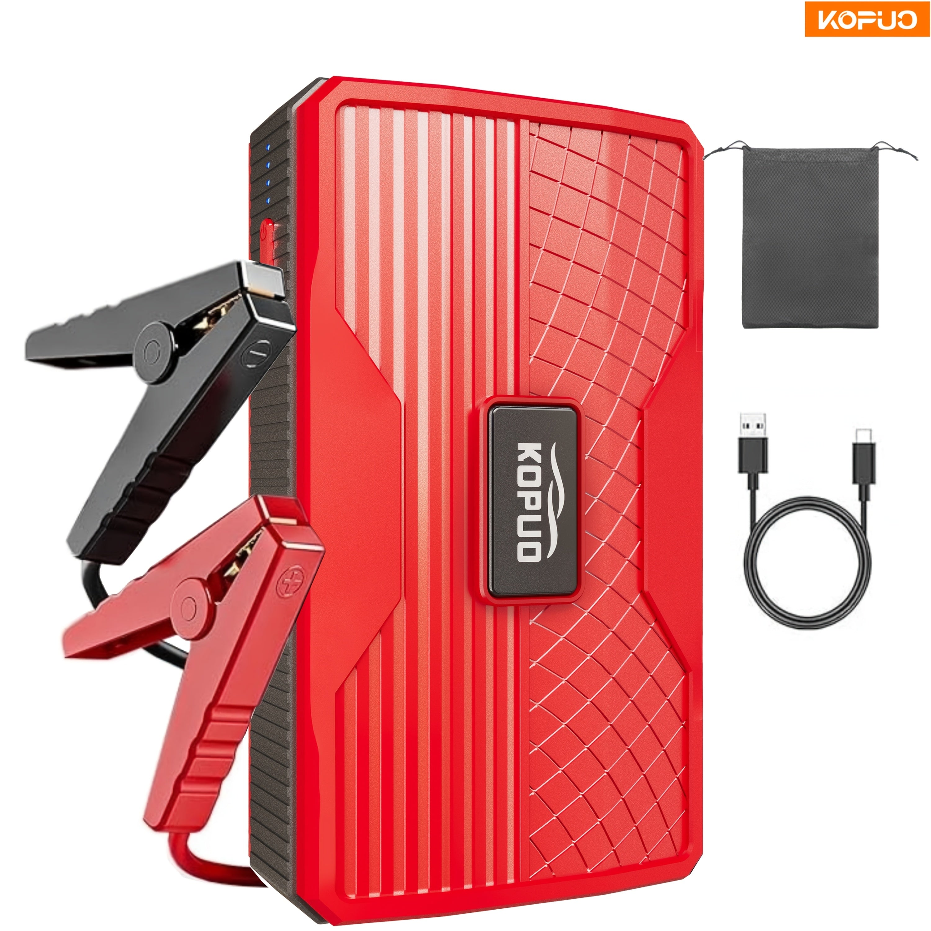 Portable Car Jump Starter Emergency Power Bank - 12V Battery Booster Charger - with Flashlight - for Cars, Motorcycles, SUVs - Safely Jump-Start A Dead Battery In Seconds, Cargador De Bateria De Carro