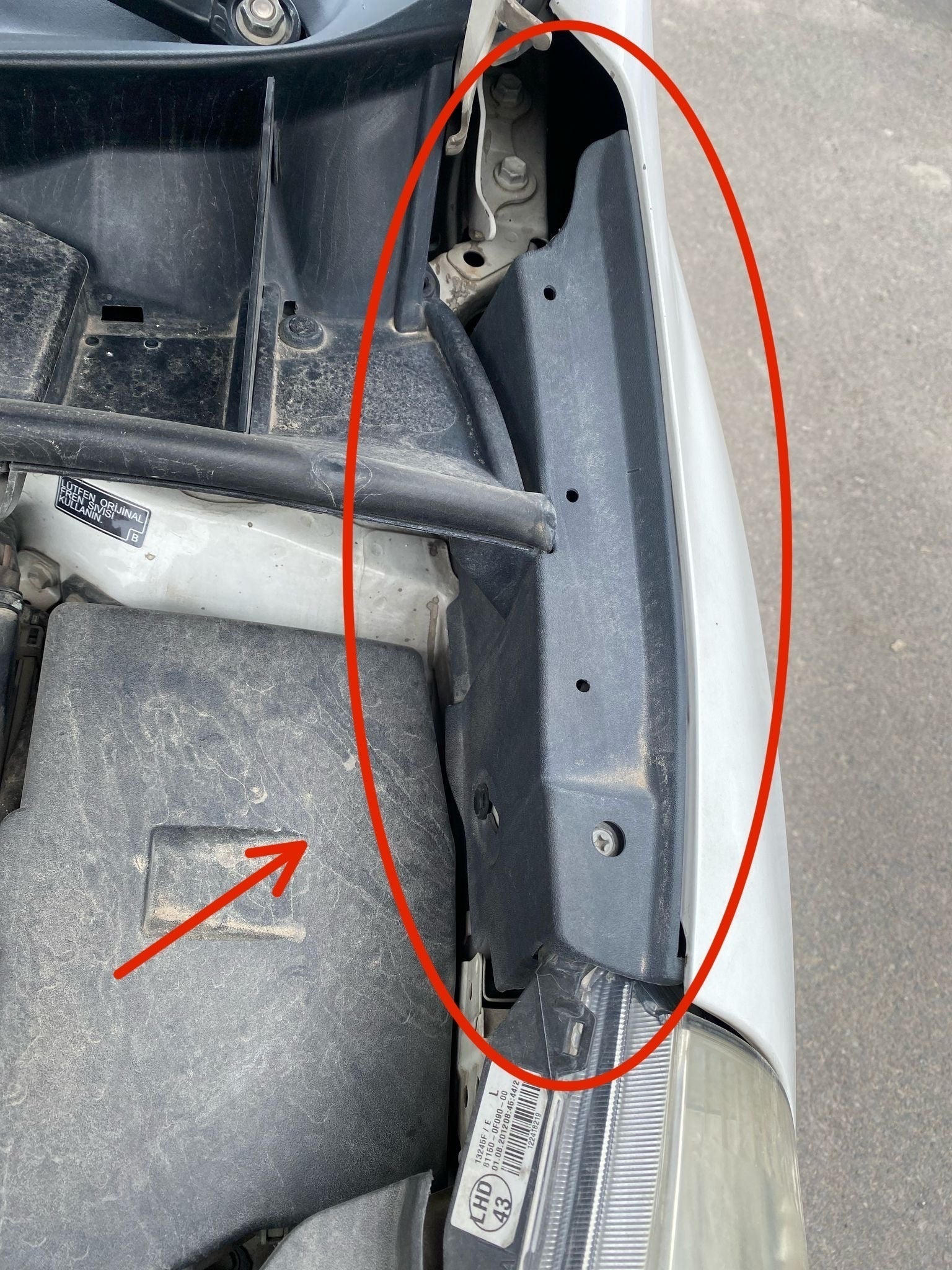 Toyota Verso Uyumlu Motor Yan Kapağı