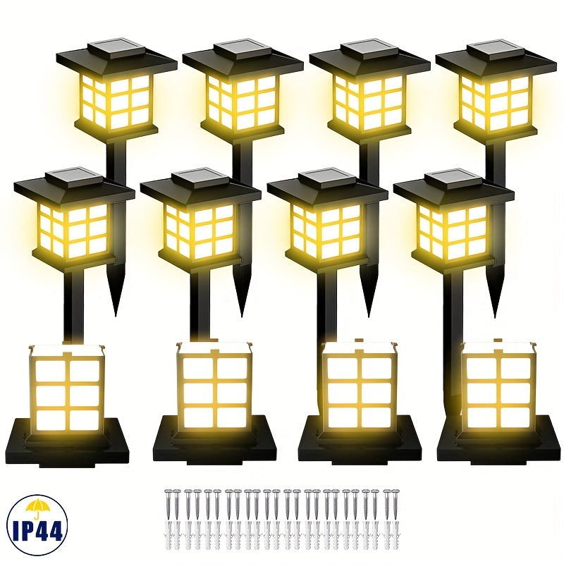 24/12/6 Solar Outdoor Lights, 600mA Solar Path Lights, 10 Hours Long-lasting LED Landscape Lighting Outdoor Solar Path Lights, Solar Garden Lights, Outdoor Waterproof Solar Path Lights, Suitable...