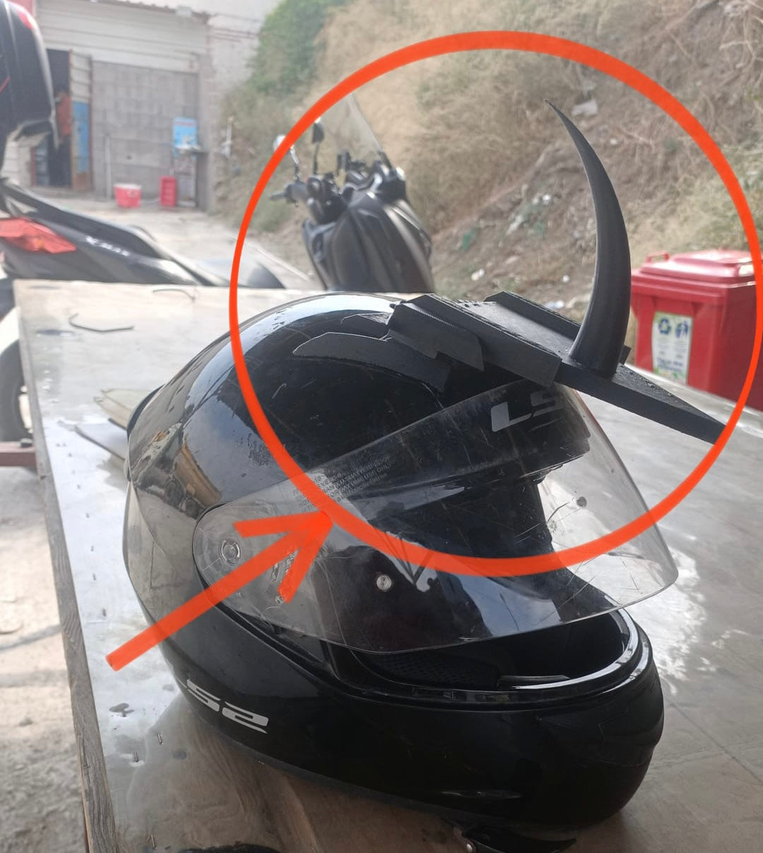 LS2 Kask Uyumlu Şeytan Boynuzu Aksesuarı