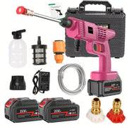 Cordless High Pressure Washer with Rechargeable Battery, Battery Powered for Car, Yard, Driveway, Garden, Green. Stainless Steel Foam Nozzle, Portable Power Car Wash Tool., NAUDHENM