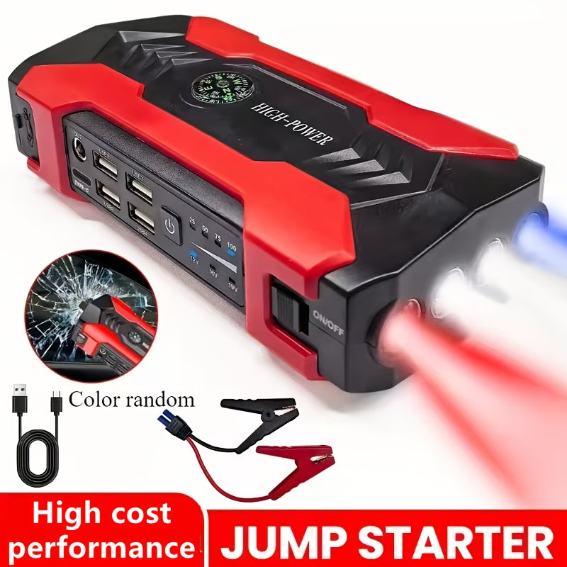 Wireless Car Jump Starter, Battery Jump Starter Portable Peak, Portable Car Battery Charger 12v (8.0L GAS/1.72 Gallon Diesel) Quick Car Start, USB Input/output, LED Emergency, Car Accessory Tool