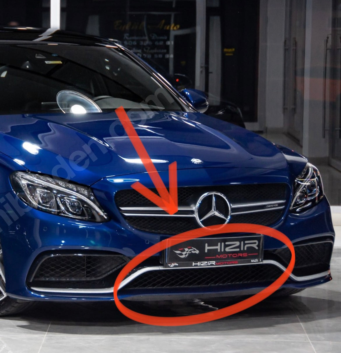 Mercedes C63 Uyumlu Ön Tampon Orta Çıtası