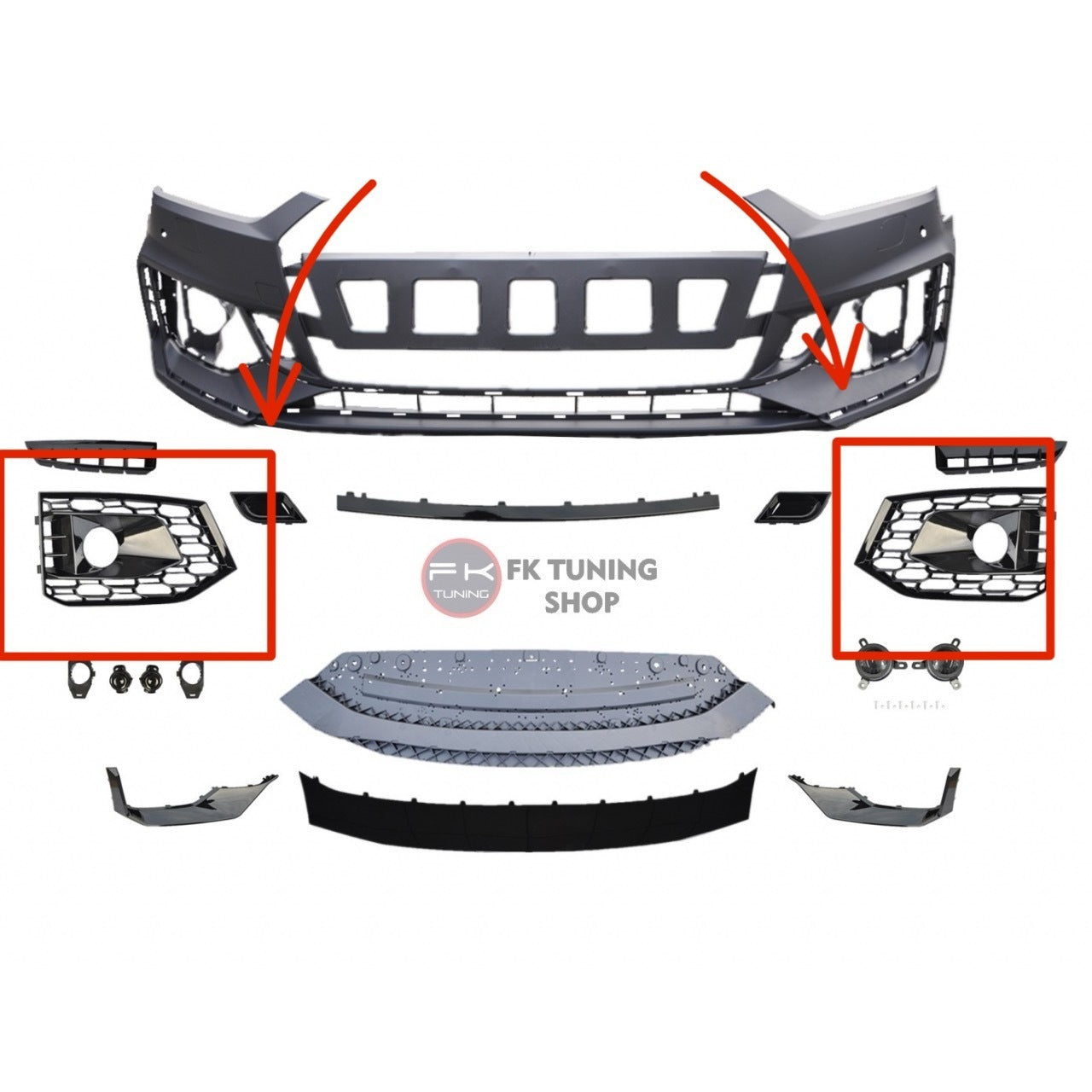 Audi A5 RS5 Uyumlu Tampon Sis Farı Çerçevesi