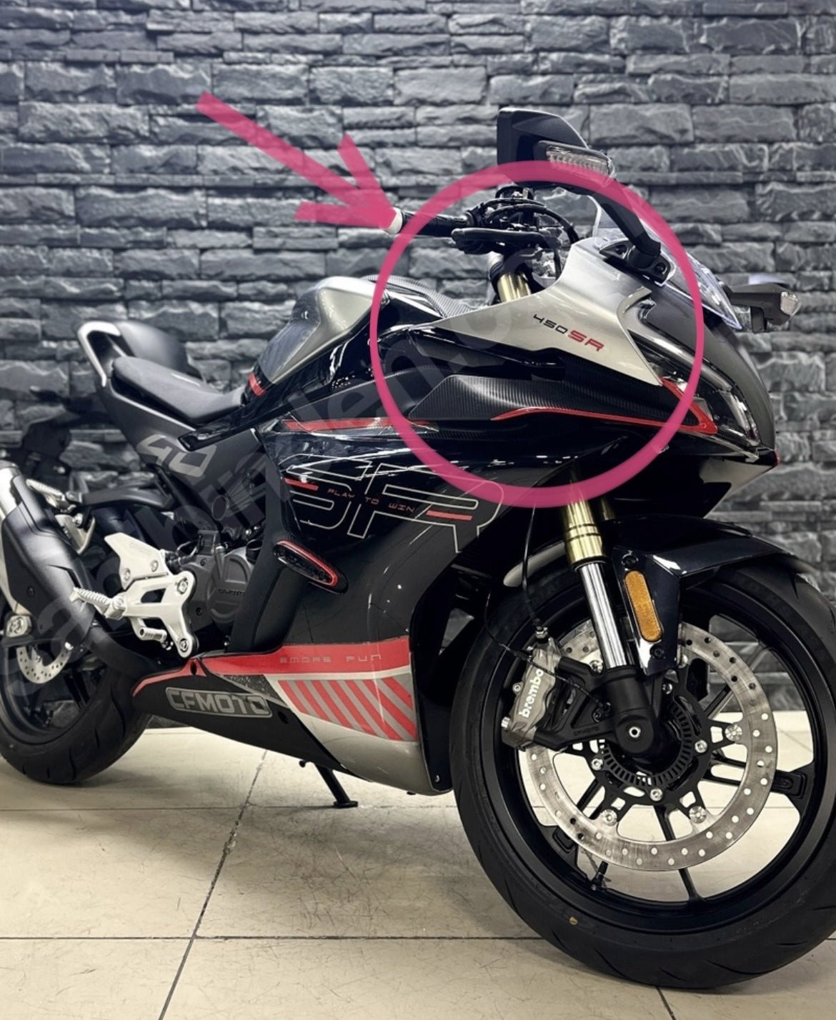 CF Moto 450SR Motosiklet Kafa Grenajı