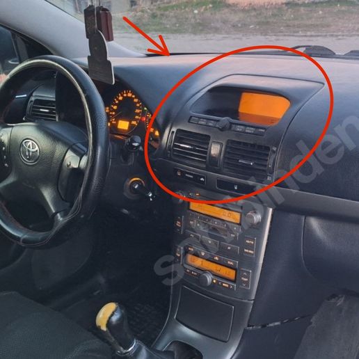 Toyota Avensis T25 Uyumlu Havalandırma Merkezi Konsol Çerçevesi