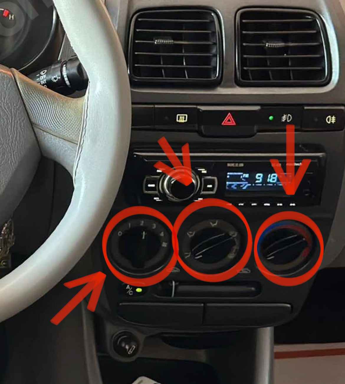 Hyundai Accent Admira Uyumlu Kalorifer Düğmesi